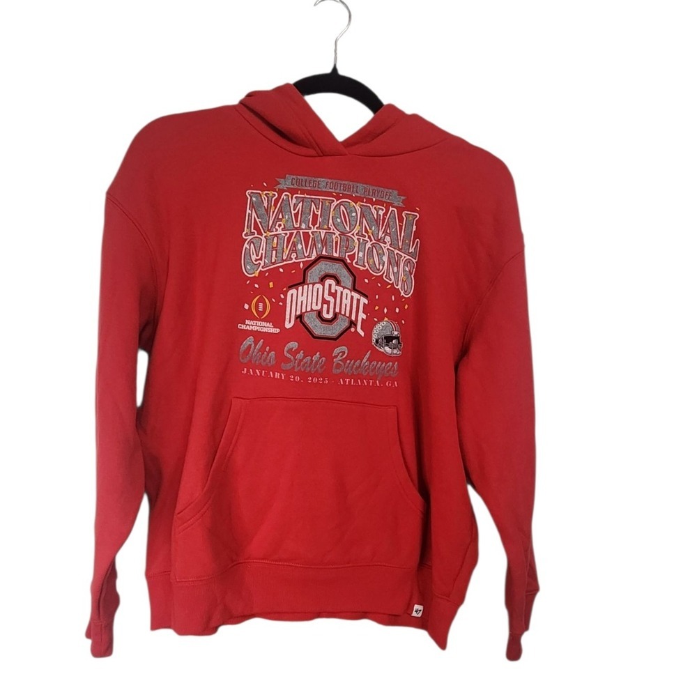 Ohio State Buckeyes National Champions Red Hoodie Women's Small 47 Brand